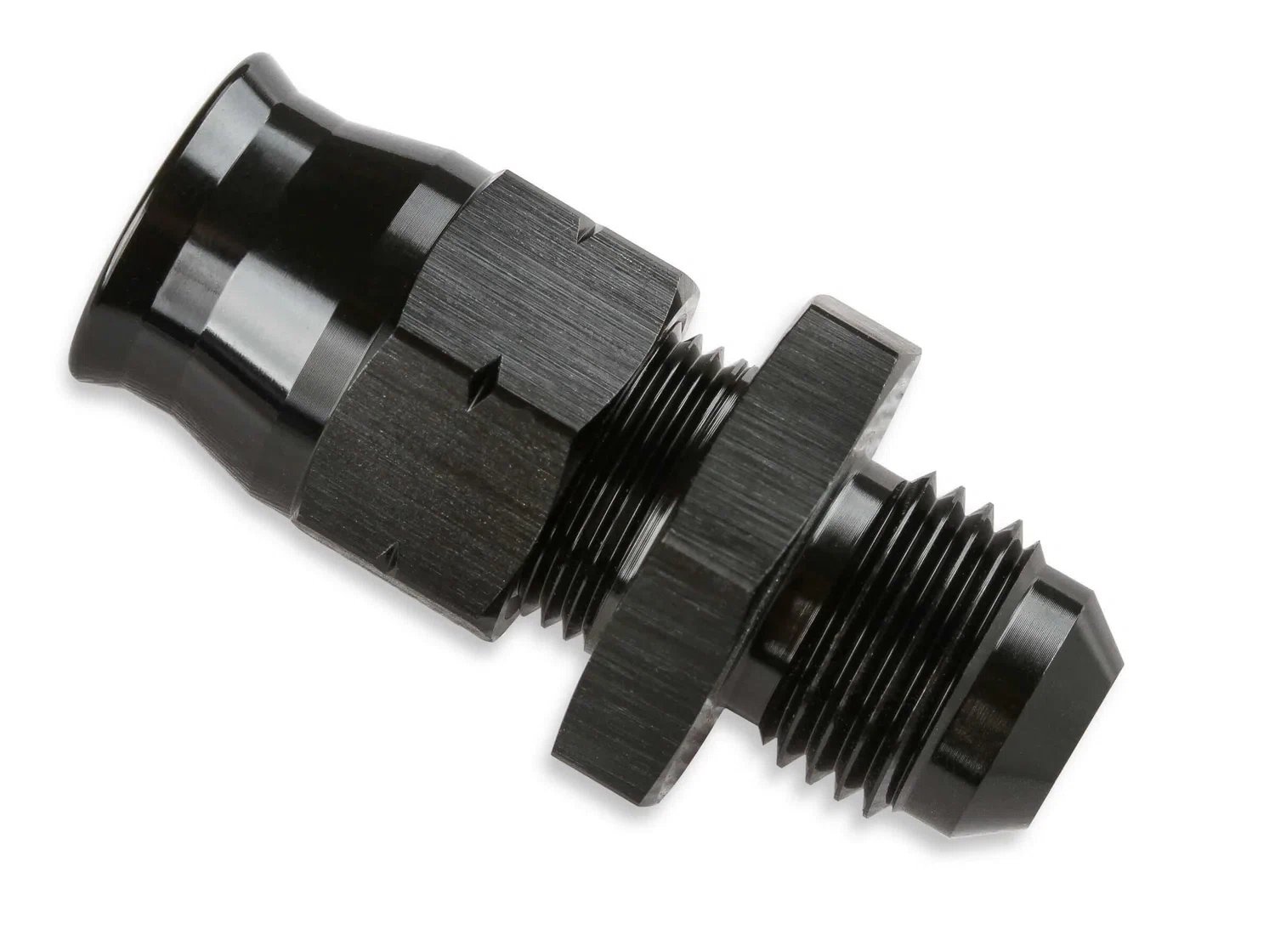 Mr. Gasket Aluminum Tube Adapter 6 AN Male AN To 3_8 Inch Tubing Black 892006-BL
